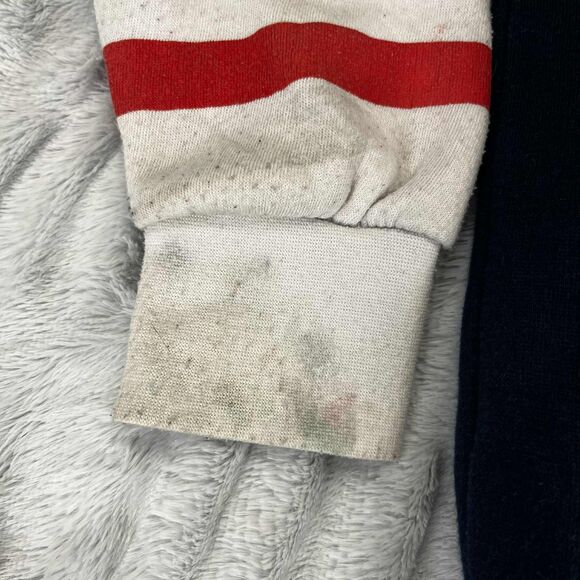 Hoodie Men’s Small USA Washington DC Flag Stars Stripes Patriotic Vintage Stains - Picture 7 of 10